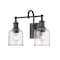 Z-Lite Bryant 2 Light Vanity, Matte Black And Clear Seedy 734-2V-MB - alternate 2